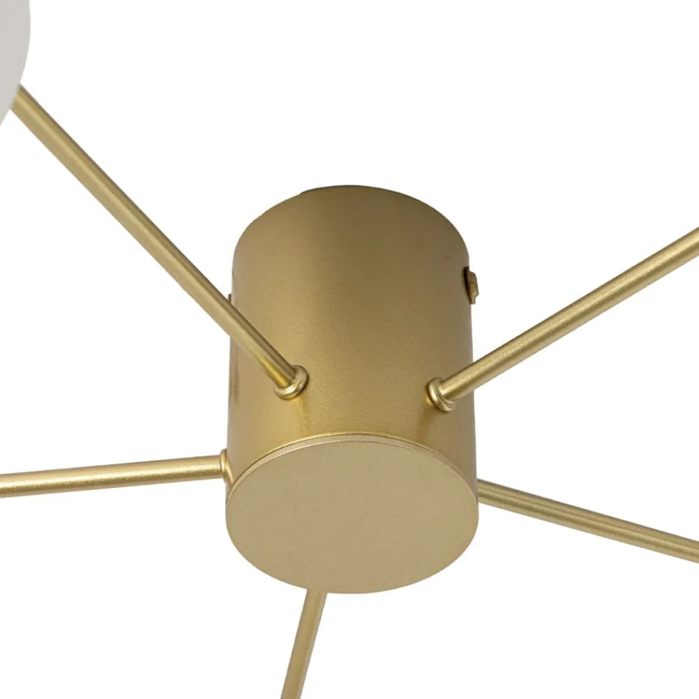 Loftlamper|Loftlamper ^ Lindby Valisa loftslampe, guld, 5-lys