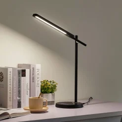 Lindby Arbejdsrum/Kontor|Bordlamper > Valtorin LED-skrivebordslampe, sort
