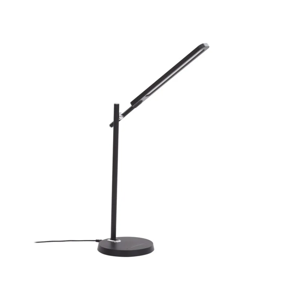 Lindby Arbejdsrum/Kontor|Bordlamper > Valtorin LED-skrivebordslampe, sort