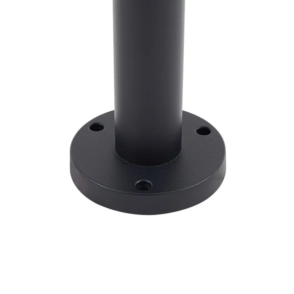 Gadebelysning ^ Lindby vejlampe Bolgar, sort, metal, glas, 15 cm