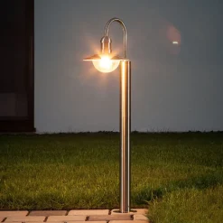 Lindby Terrassebelysning > vejlampe Damion, 140 cm, stål, E27, IP44