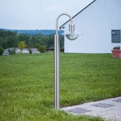 Lindby Terrassebelysning > vejlampe Damion, 140 cm, stål, E27, IP44