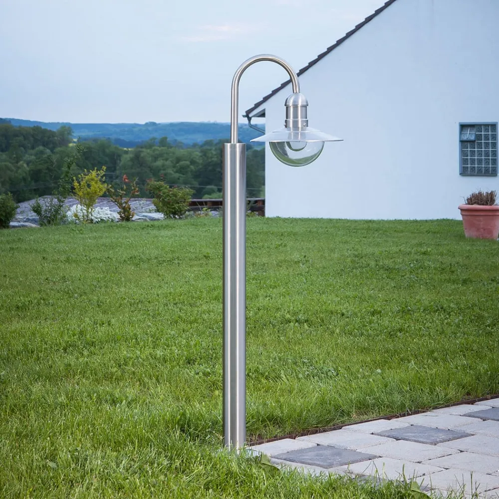 Lindby Terrassebelysning > vejlampe Damion, 140 cm, stål, E27, IP44