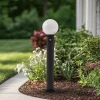 Gadebelysning ^ Lindby vejlampe Dangan, hvid, 90 cm, glas, sensor