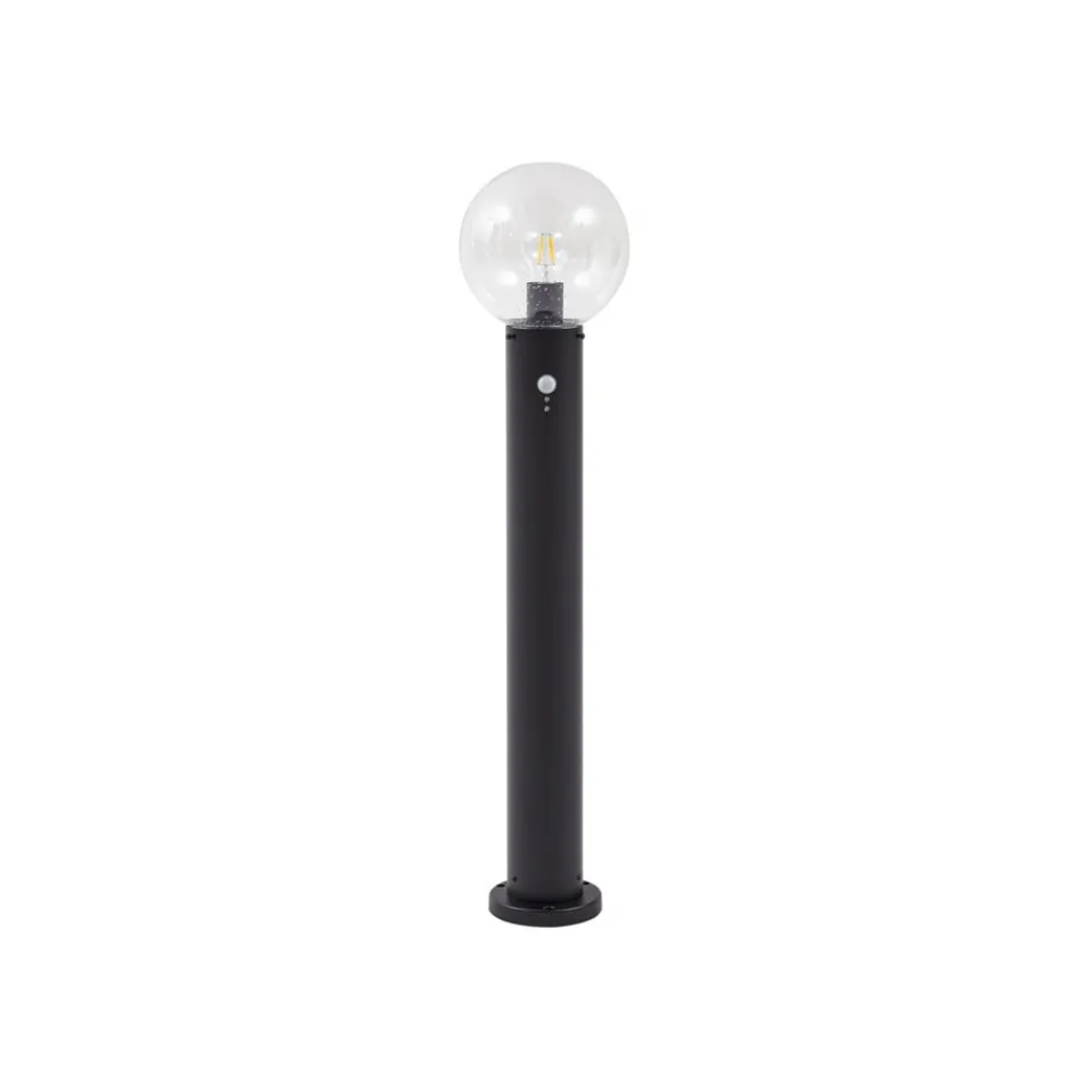 Gadebelysning ^ Lindby vejlampe Dangan, klar, 90 cm, glas, sensor