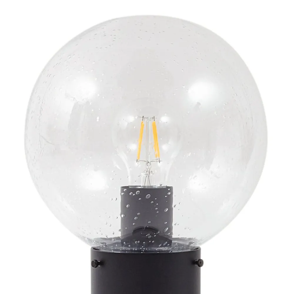 Gadebelysning ^ Lindby vejlampe Dangan, klar, 90 cm, glas, sensor