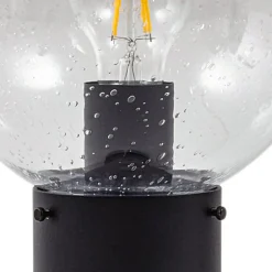 Gadebelysning ^ Lindby vejlampe Dangan, klar, 90 cm, glas, sensor