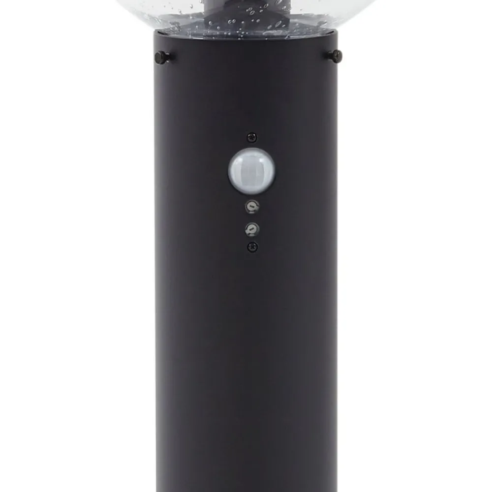 Gadebelysning ^ Lindby vejlampe Dangan, klar, 90 cm, glas, sensor