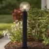Lindby Gadebelysning > vejlampe Dangan, klar, højde 90 cm, glas, metal