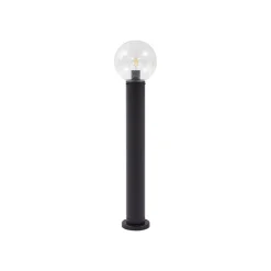 Lindby Gadebelysning > vejlampe Dangan, klar, højde 90 cm, glas, metal