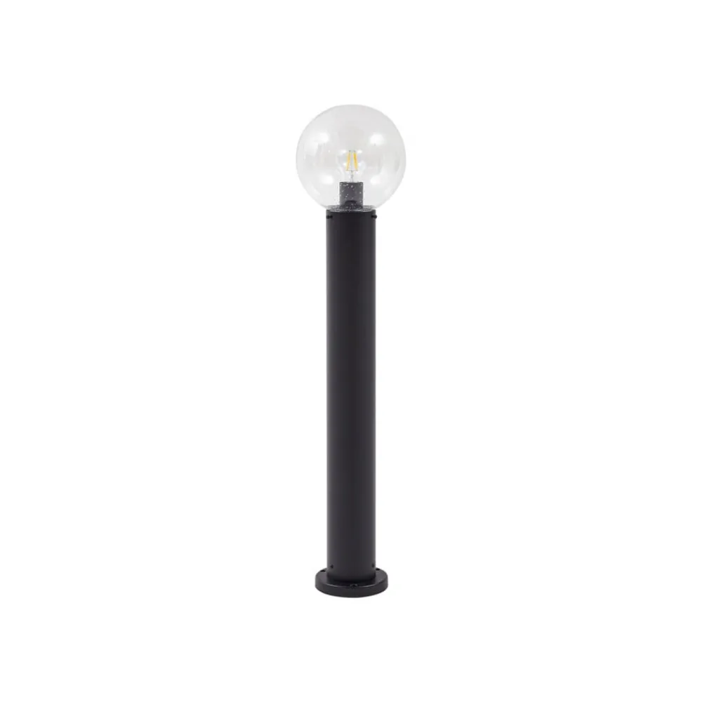 Lindby Gadebelysning > vejlampe Dangan, klar, højde 90 cm, glas, metal