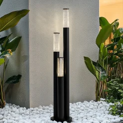 Terrassebelysning|Gadebelysning ^ Lindby vejlampe Gavros, trykstøbt aluminium, 3 lyskilder