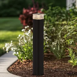 Terrassebelysning|Gadebelysning ^ Lindby vejlampe Halvar, 50 cm, sort, IP65, GU10