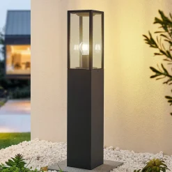 Terrassebelysning|Gadebelysning ^ Lindby vejlampe, højde 80 cm, antracit metal