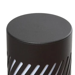 Gadebelysning ^ Lindby vejlampe Lurinda, sort, aluminium, Ø 10,5 cm