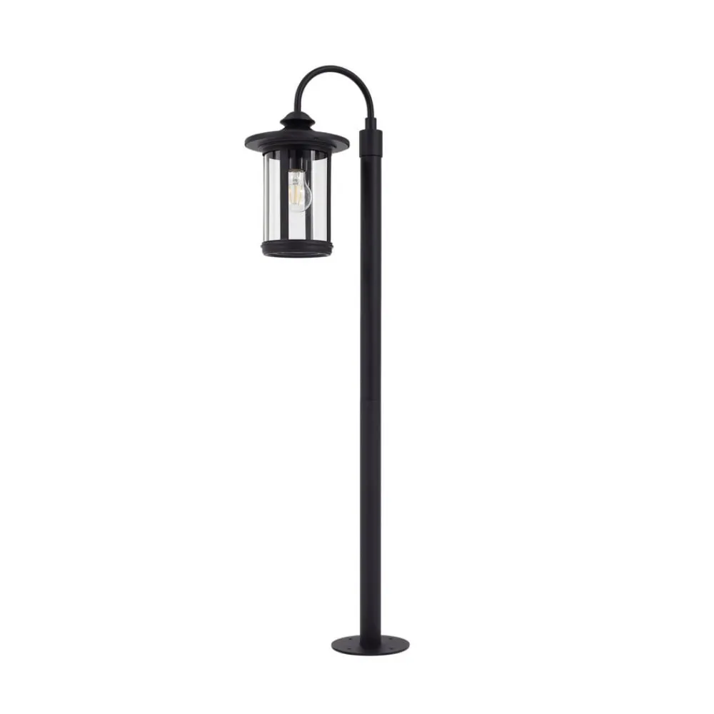 Lindby Terrassebelysning|Gadebelysning > vejlampe Zayn, sort, glas, højde 109 cm, IP65