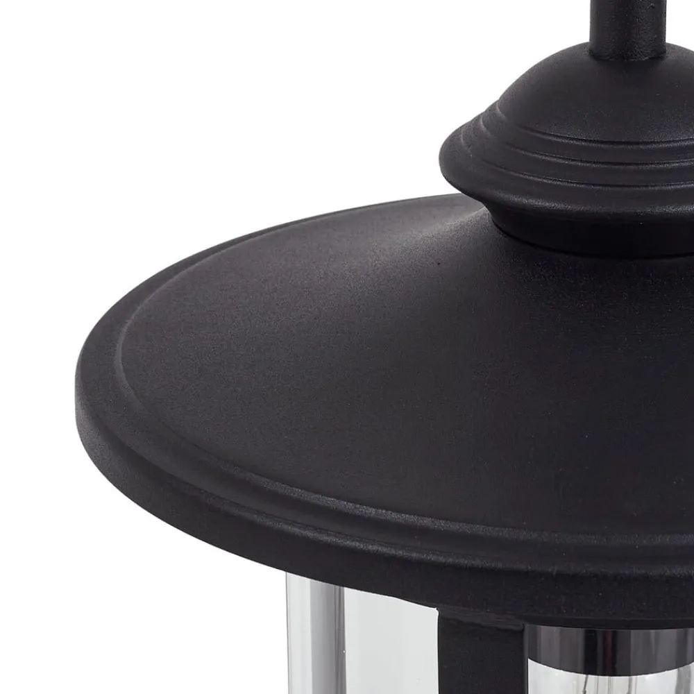 Lindby Terrassebelysning|Gadebelysning > vejlampe Zayn, sort, glas, højde 109 cm, IP65