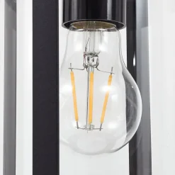 Lindby Terrassebelysning|Gadebelysning > vejlampe Zayn, sort, glas, højde 109 cm, IP65