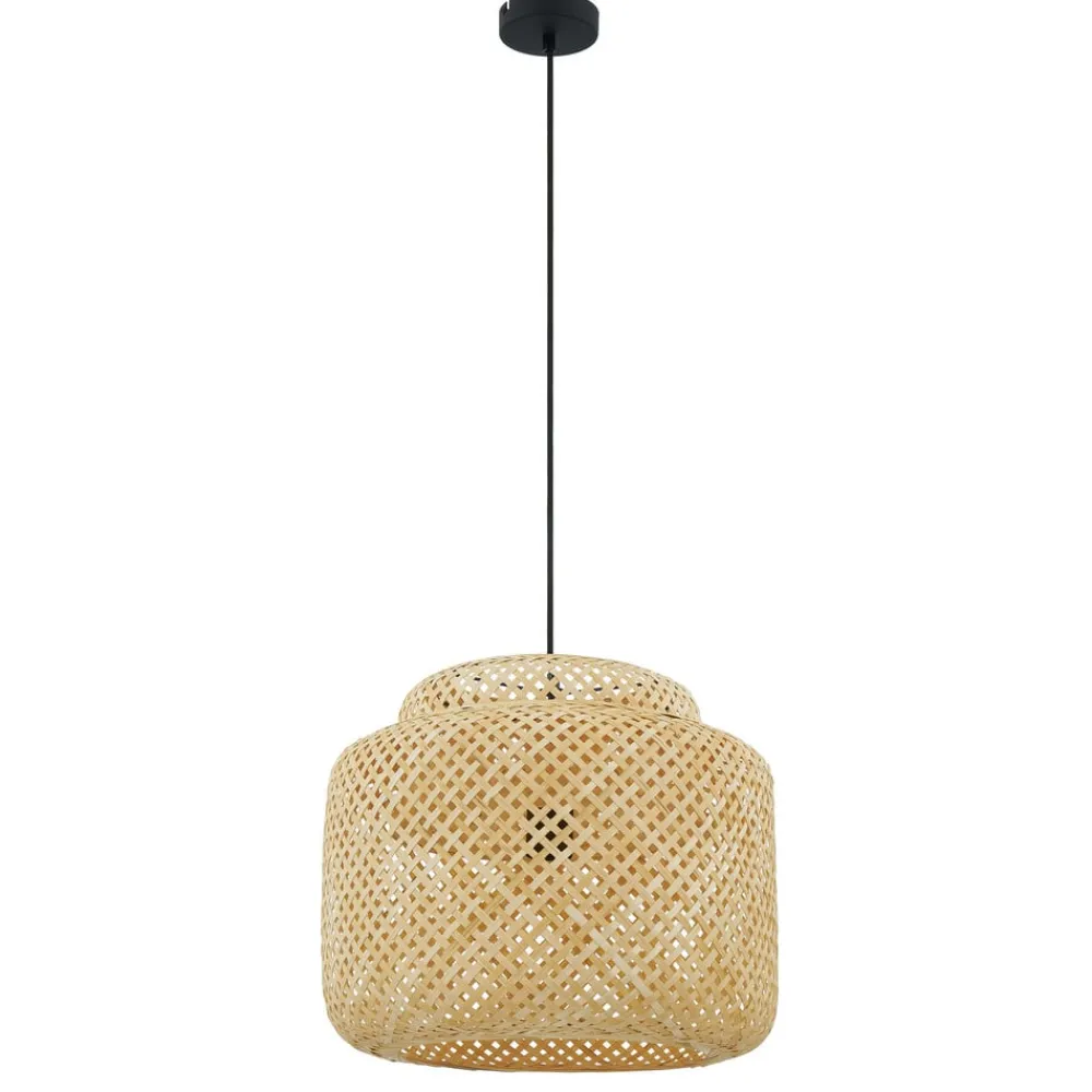Lindby Pendellamper|Pendellamper > Venora hængelampe, Ø 40 cm, i ét plan, bambus, E27