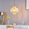 Lindby Pendellamper|Pendellamper > Venora hængelampe, Ø 40 cm, pæreformet, bambus, E27