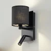 Væglamper|Væglamper ^ Lindby væglampe Aiden, 30 cm, sort, LED-læselampe, E14