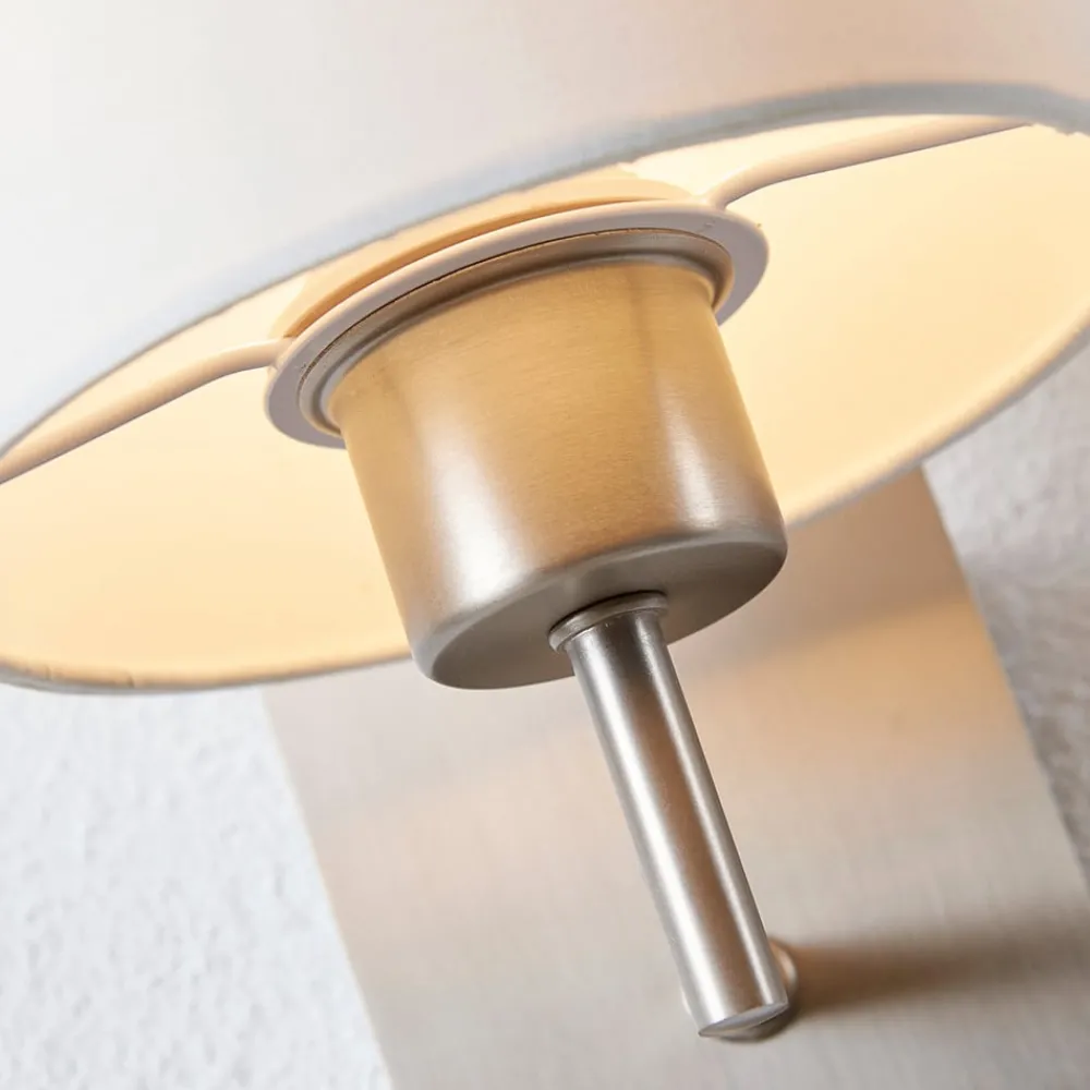 Lindby Væglamper|Væglamper > væglampe Camilo, nikkelfarvet, LED-læselampe, 28 cm