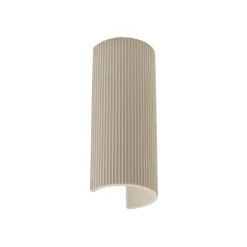 Gang|Væglamper ^ Lindby væglampe Colja, rund, højde 30,5 cm, gips, beige
