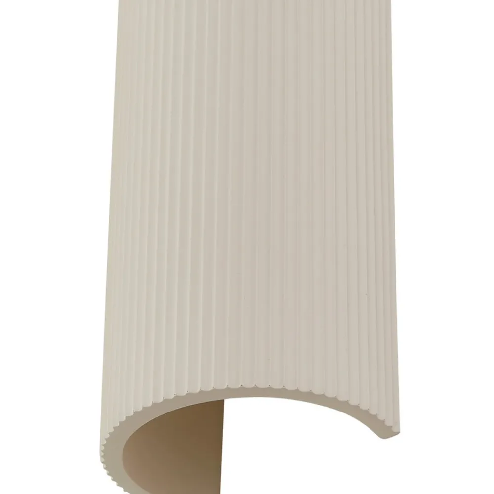 Gang|Væglamper ^ Lindby væglampe Colja, rund, højde 30,5 cm, gips, beige