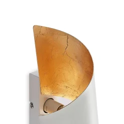 Lindby Gang|Væglamper > væglampe Desirio, hvid/guld, 35 cm, metal