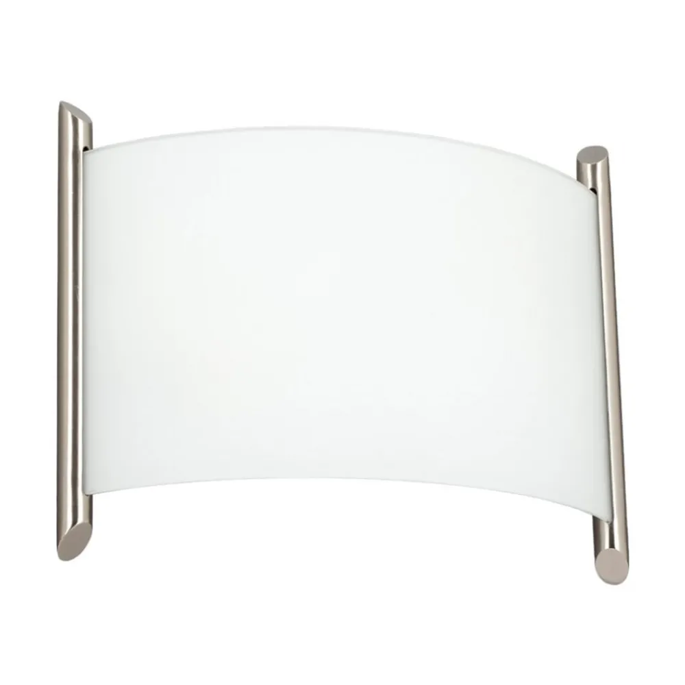 Gang|Pendellamper ^ Lindby væglampe Filippa, 31 cm, nikkel, glas, E27