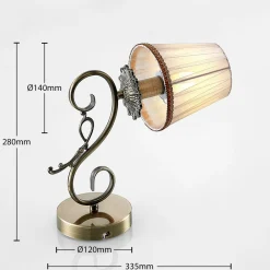Lindby Væglamper|Væglamper > væglampe Finnick, antik messingfarve, 34 cm, E14