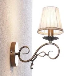 Lindby Væglamper|Væglamper > væglampe Finnick, antik messingfarve, 34 cm, E14