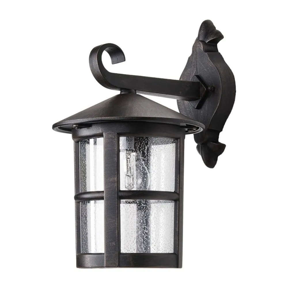 Lindby Væglamper > væglampe Florentine, 35 cm, rustfarvet, aluminium, IP44