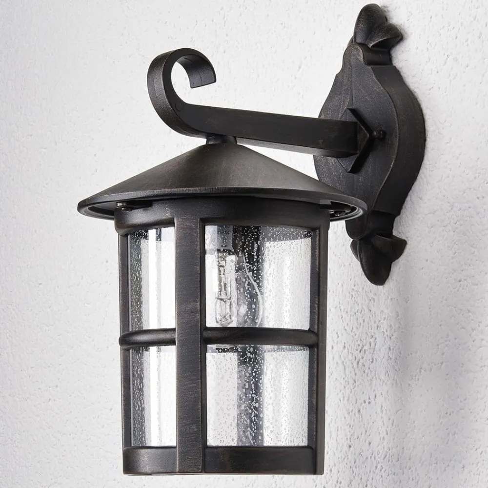 Lindby Væglamper > væglampe Florentine, 35 cm, rustfarvet, aluminium, IP44