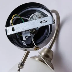 Væglamper|Væglamper ^ Lindby væglampe Hanna, 18 m, antik messing, metal, glas