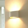 Gang|Pendellamper ^ Lindby væglampe Heiko, op/ned, gips, hvid, højde 12 cm