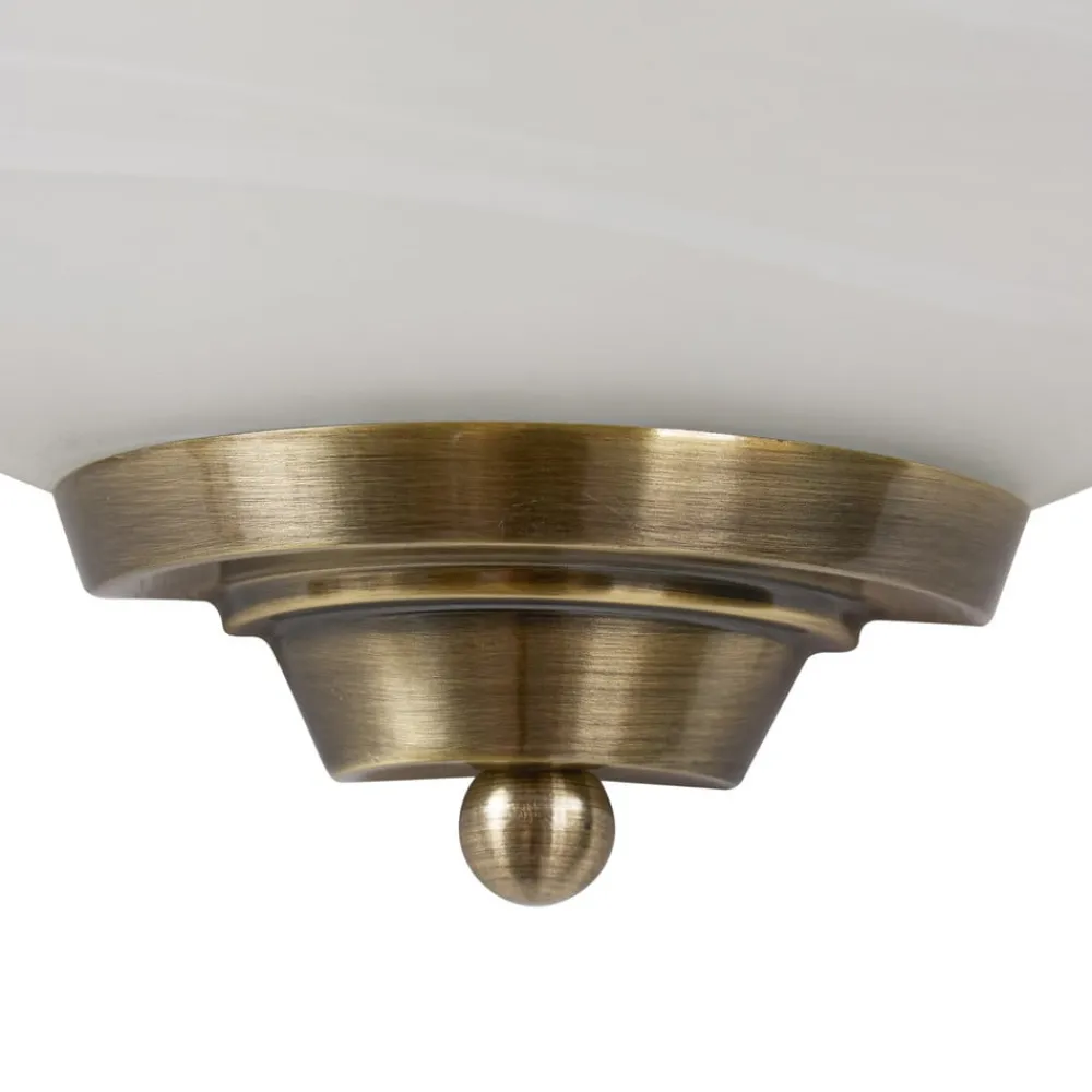 Lindby Gang|Væglamper > væglampe Irimia, 31 cm, antik messing, glas