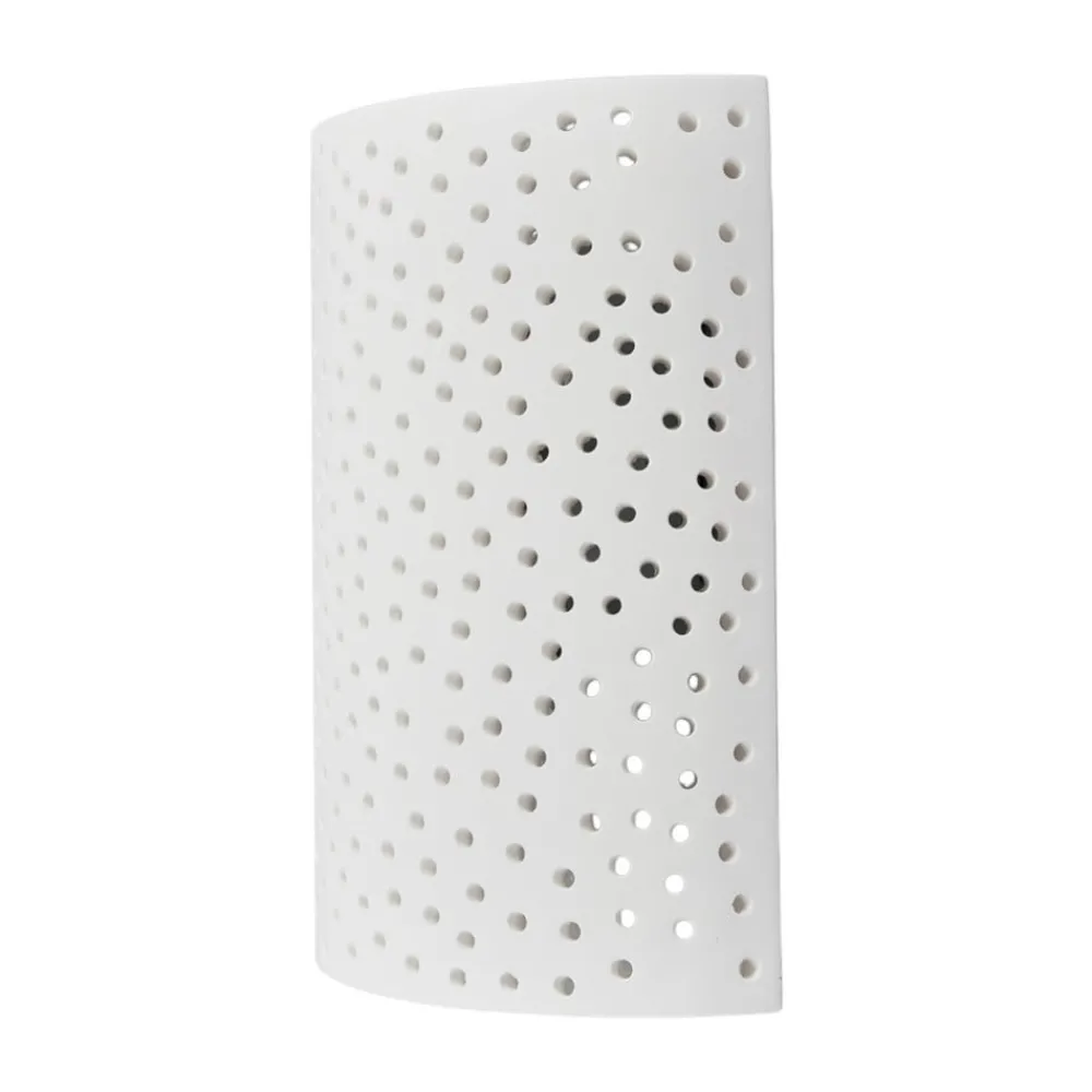 Lindby Gang|Pendellamper > væglampe Jiru, højde 23 cm, hvid, halvcirkelformet, gips