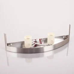 Lindby Gang|Væglamper > væglampe Karla, 35 cm, hvid/nikkel, glas, E27