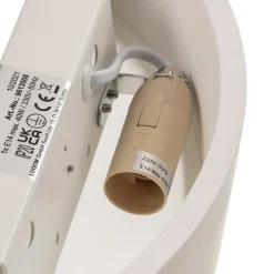 Lindby Væglamper|Væglamper > væglampe Konstantin, bredde 30 cm, hvid, gips, E14