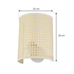 Lindby Gang|Pendellamper > væglampe Lautaro, bambus, 25 cm høj, E27