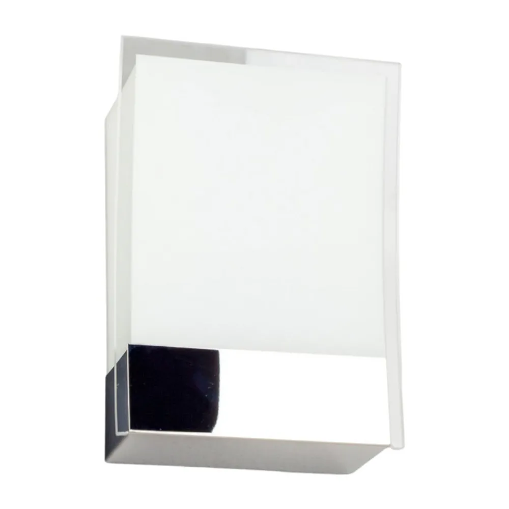 Væglamper|Væglamper ^ Lindby væglampe Malthe, højde 27 cm, krom, glas, metal