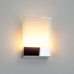 Væglamper|Væglamper ^ Lindby væglampe Malthe, højde 27 cm, krom, glas, metal