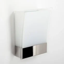 Væglamper|Væglamper ^ Lindby væglampe Malthe, højde 27 cm, krom, glas, metal