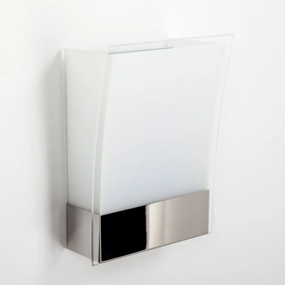 Væglamper|Væglamper ^ Lindby væglampe Malthe, højde 27 cm, krom, glas, metal
