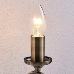Lindby Væglamper|Væglamper > væglampe Marnia, antik messing, 2 lyskilder, 27 cm, E14