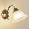Væglamper|Væglamper ^ Lindby væglampe Mialina, 20 cm, antik messing, metal, glas