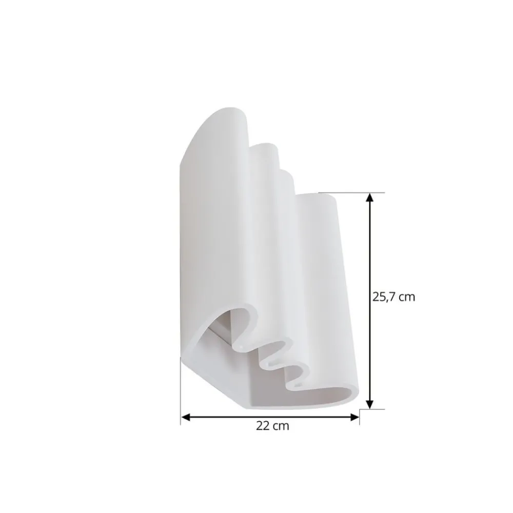 Lindby Væglamper|Væglamper > væglampe Novali, hvid, gips, op/ned, 26 cm, G9