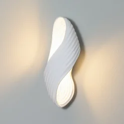 Lindby Gang|Pendellamper > væglampe Ornela, hvid, gips, højde 29,5 cm