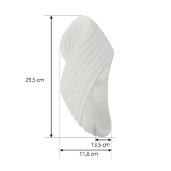 Lindby Gang|Pendellamper > væglampe Ornela, hvid, gips, højde 29,5 cm